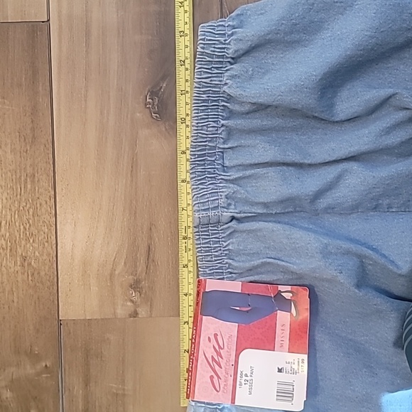 CHIC brand New old stock Kmart pull on denim pants elastic waist size 12P - Picture 4 of 9